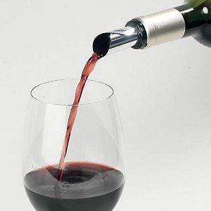 Two DropStop Wine Pourers on a Rack Card