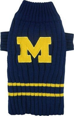 Michigan Wolverines Dog Sweater, small