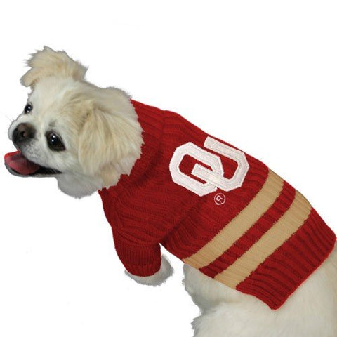 Oklahoma Sooners Dog Sweater, small