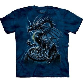 Skull Dragon, Loose Shirt - Blue Children Medium