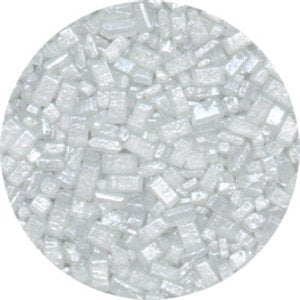 Silver Pearlized Sugar Crystal, 4 oz