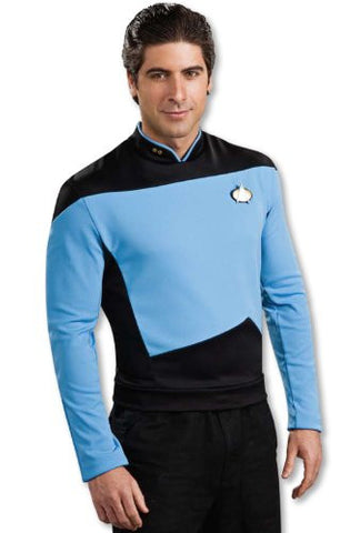 Star Trek Dlx Blue Shirt - Extra Large