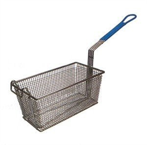 Fry Basket, 13-1/4" x 5-5/8" x 5-5/8", 10" Blue Hdl