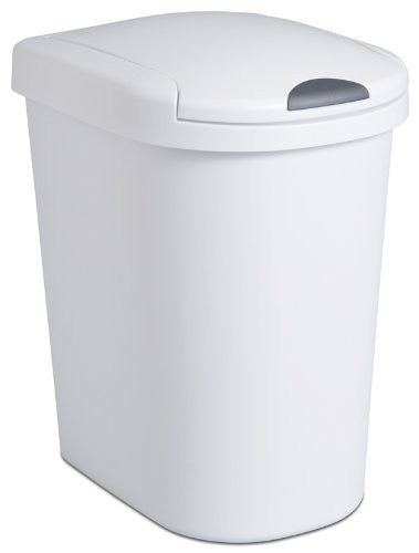 7.3 Gallon / 28 Liter Ultra ClickTop Wastebasket White Lid & Base