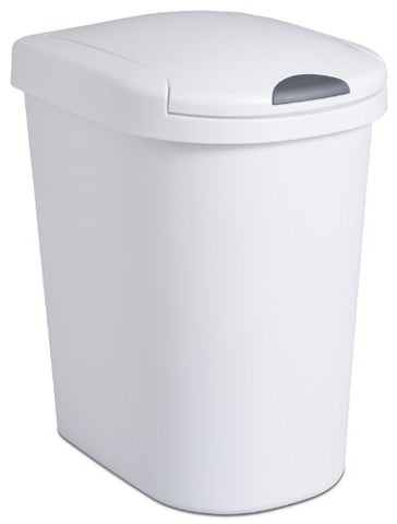 7.3 Gallon / 28 Liter Ultra ClickTop Wastebasket White Lid & Base