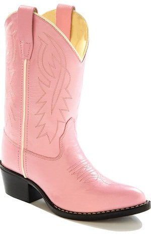 Children's & Youth's Western Boots, Pink 3 D