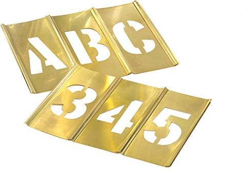 1-1/2'' Brass Letters & Number Set 77 pc