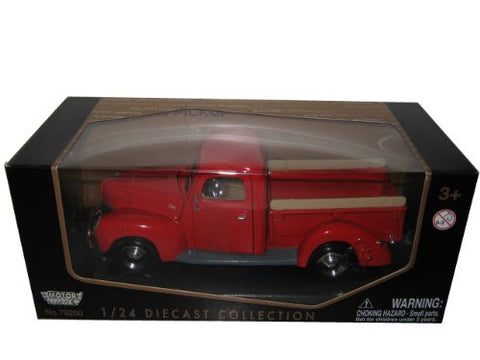 Motormax Premium American - Ford Pick Up Truck (1940, 1/24 scale diecast model car, Red)