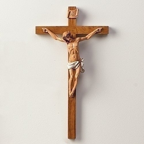 15" WOODTONE CRUCIFIX FONTANINI
