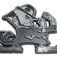 Notre Dame Leprechaun Shiny Chrome Emblem