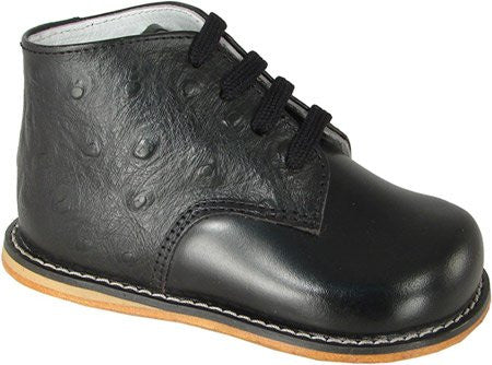 Baby 8190 Bootie Color: Black Ostrich, Size: 2.5 (Infant), Width: M (Medium)