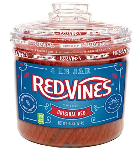 AMERICAN LICORICE COMPANY, RED VINES ORIGINAL RED TWIST JAR 4LB