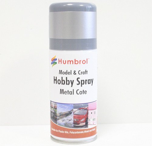 Humbrol - Acrylic Spray,Metalcote, 27002, Polished Aluminium, 150ml