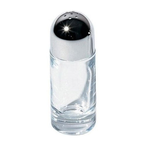 Pepper castor in steel mirror polished and crystal- 4 in.