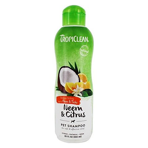 Tropiclean Neem Citrus Shampoo, 20 fl oz