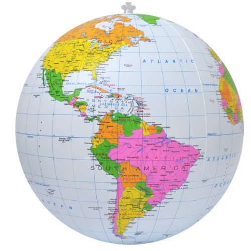 Jet Creations Political Globe Blue 16 in.