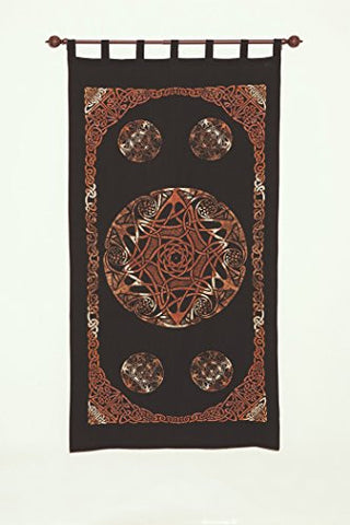 Celtic Print Curtain - Brown Tie Dye