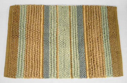 Seersucker Stripe Blue Rug