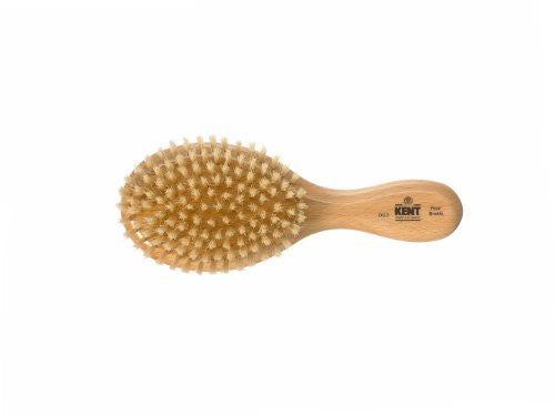 Kent Finest Men's Range Oval Club Style in Beech Wood with Natural Bristle Brush White