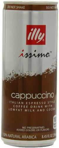 illy issimo Coffee Drink, Cappuccino, 8.45-Ounce Cans (Pack of 12)