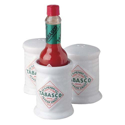 White Ceramic Gift Set (Holder/S&P Shaker, w/2oz. TABASCO Sauce)