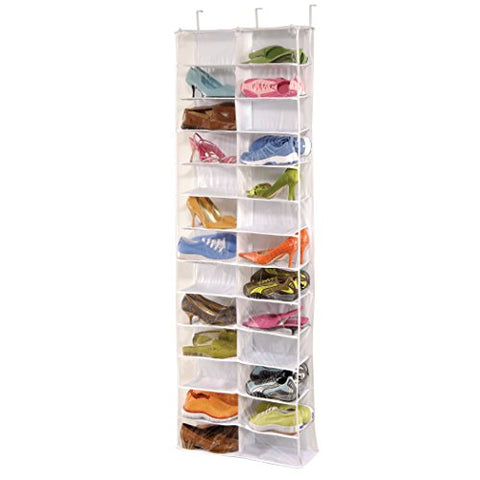 Clear Vinyl 26-pocket Over the Door Shoe Organizer