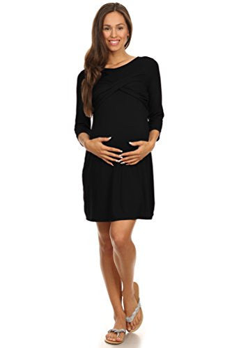 Cecilia Cross Front Dress, Black Small