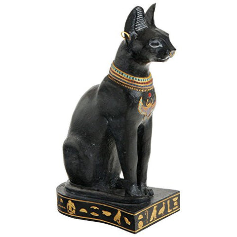 Egyptian Cat Bastet Statue, 9 Inches Tall