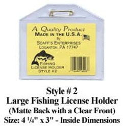 Scaff'S Enterprises LG FISH LIC HOLDER