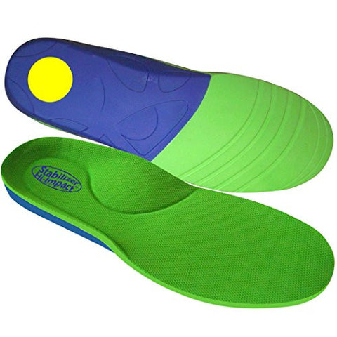 FootMatters Stabilizer Support Orthotic Insoles - Arch Support, Metatarsal and Heel Cradle Help Relieve Plantar Fasciitis & Other Foot Pain with Anti-Fatigue Technology - Women 6 - 8.5/Men 5 - 7.5