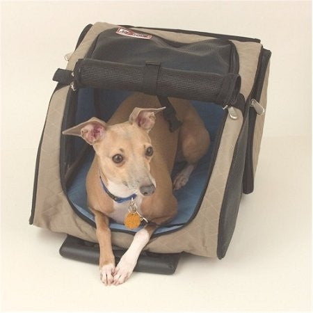 Roll Around Travel Pet Carrier Large-Khaki