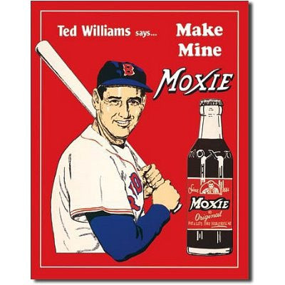 Ted's Moxie Tin Sign, 12.5"W x 16"H
