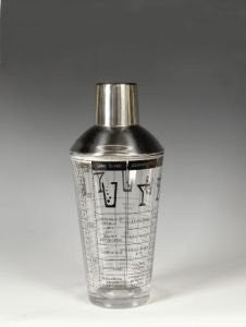 Recipe Cocktail Shaker, Stainless Steel/Glass