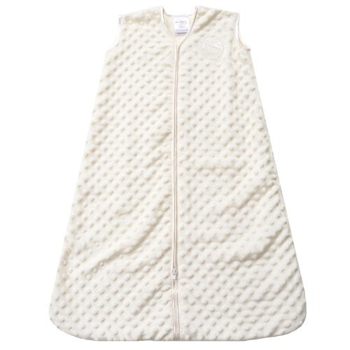 SleepSack Wearable Blanket, Plushy Dot Velboa (Cream, Medium)
