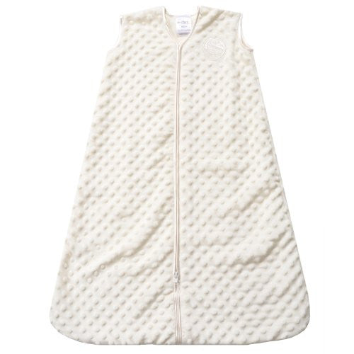 SleepSack Wearable Blanket, Plushy Dot Velboa (Cream, Medium)