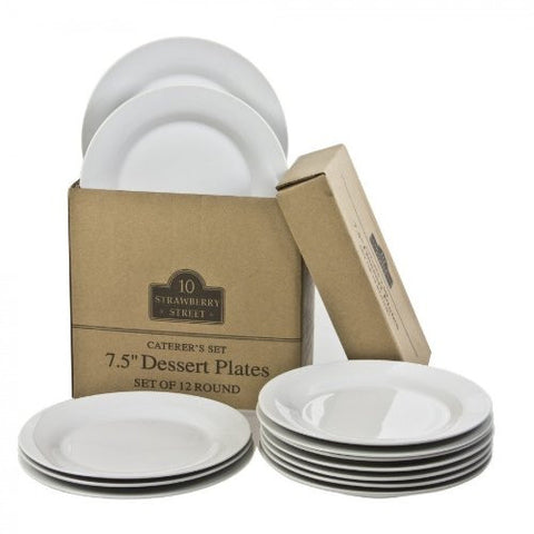 Catering Sets - Round Salad/Dessert Plate, Set of 12, 7.5"