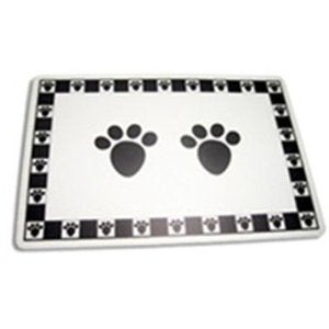Black Pet Paws Placemat 11.75" x 19"