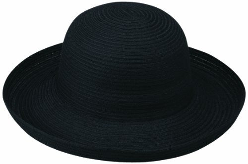 Wallaroo Hat Company Women's Sydney Woven Poly Braid Hat (Black / Adjustable)