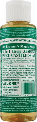 Organic Liquid Soap Almond - 4 oz