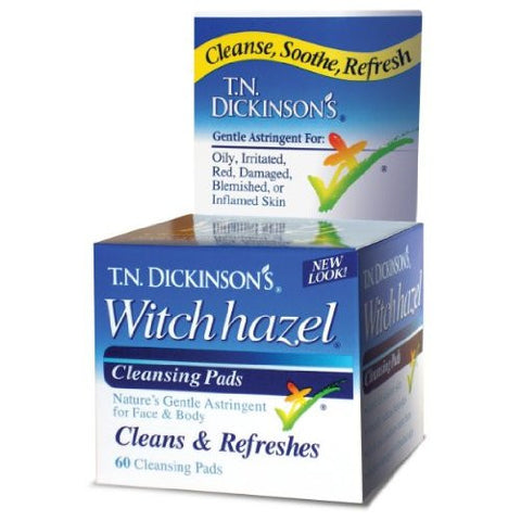 T.N. DICKINSON Witch Hazel Products Hazelets Pads 60 CT