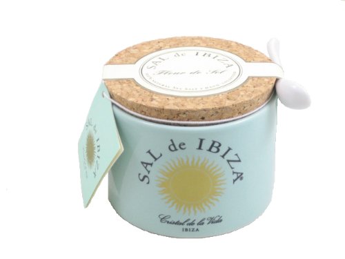 Sal de Ibiza Fleur de Sel in Ceramic Jar w/ Spoon, 4.4 oz
