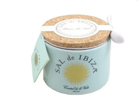 Sal de Ibiza Fleur de Sel in Ceramic Jar w/ Spoon, 4.4 oz