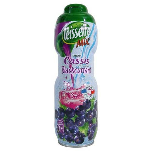 French Blackcurrant Cassis Teisseire Concentrated Syrup, 600mL
