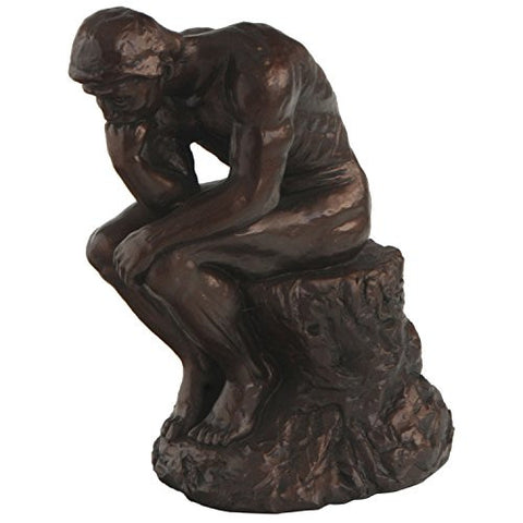 The Thinker by Rodin Statue, 8 Inches Tall