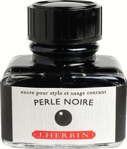 J Herbin La Perle des Encres Fountain Pen Ink Bottled 30 ml Perle Noire