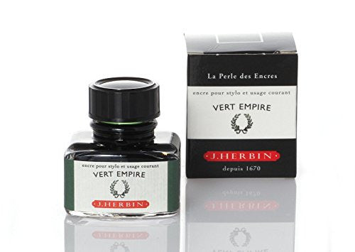 J Herbin La Perle des Encres Fountain Pen Ink Bottled 30 ml Vert Empire