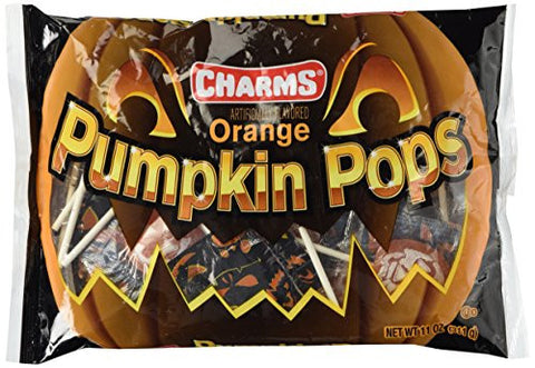Charms Orange Pumpkin Pops, 11 oz Bag