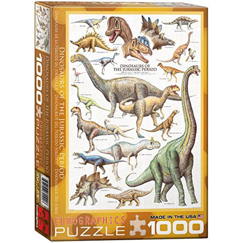 Dinosaurs of the Jurassic Period 1000 pc 10x14 inches Box, Puzzle