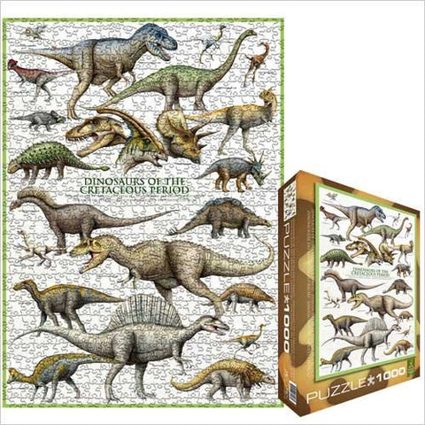 Dinosaurs of the Cretaceous Period 1000 pc 10x14 inches Box, Puzzle