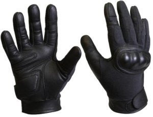 Rothco Black Cut/Heat Resistant Hard Knuckle Tactical Glove - Medium